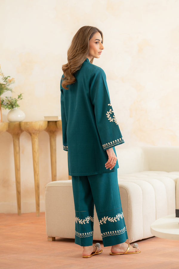 Sahar | Pret Essentials Winter 25 | Emerald Tide-2
