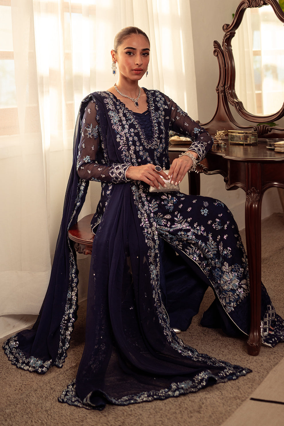 Neeshay | Dastaan Luxury Chiffon | Neelam