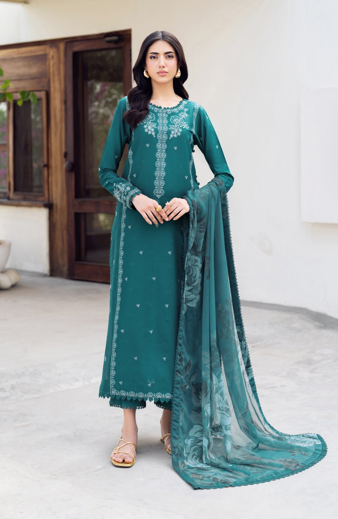 Zarif | Nura Textured Lawn 25 | NUSA -  Zarif Ladies Clothes - Original Designer Dress - House of Maryam