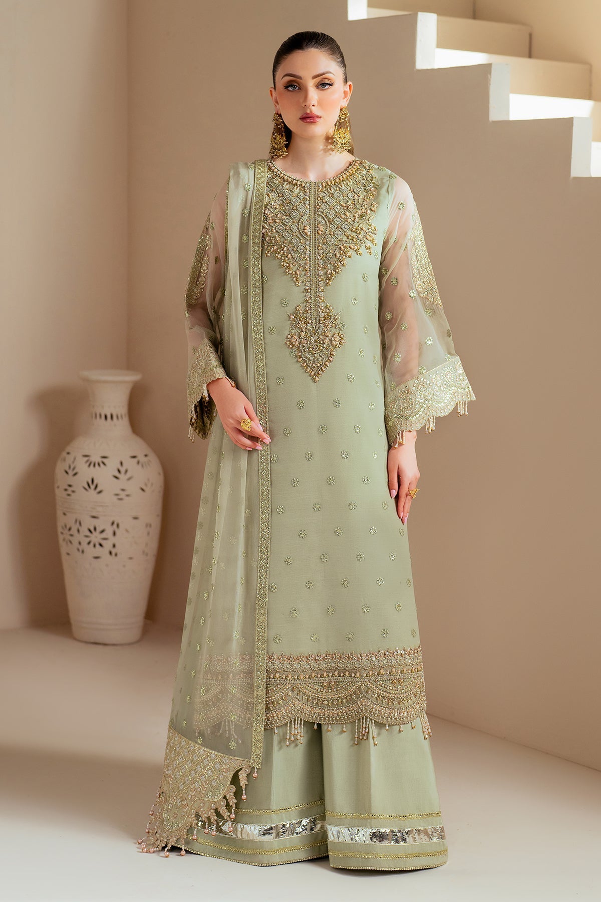 Alizeh | Aymal Chiffon | AF-BHM-4042-Alish -  Alizeh Ladies Clothes - Original Designer Dress - House of Maryam