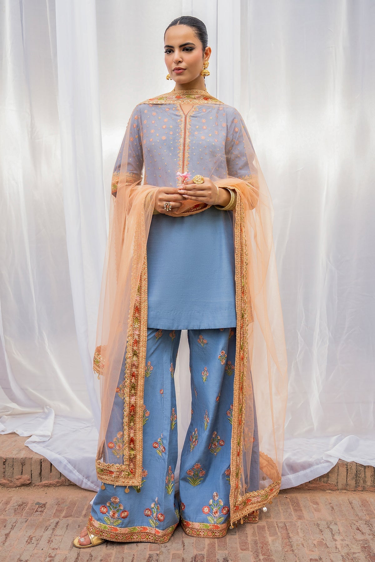 Charizma | Festive Pret | 3-PC Embroidered Raw Silk CMA-6-387