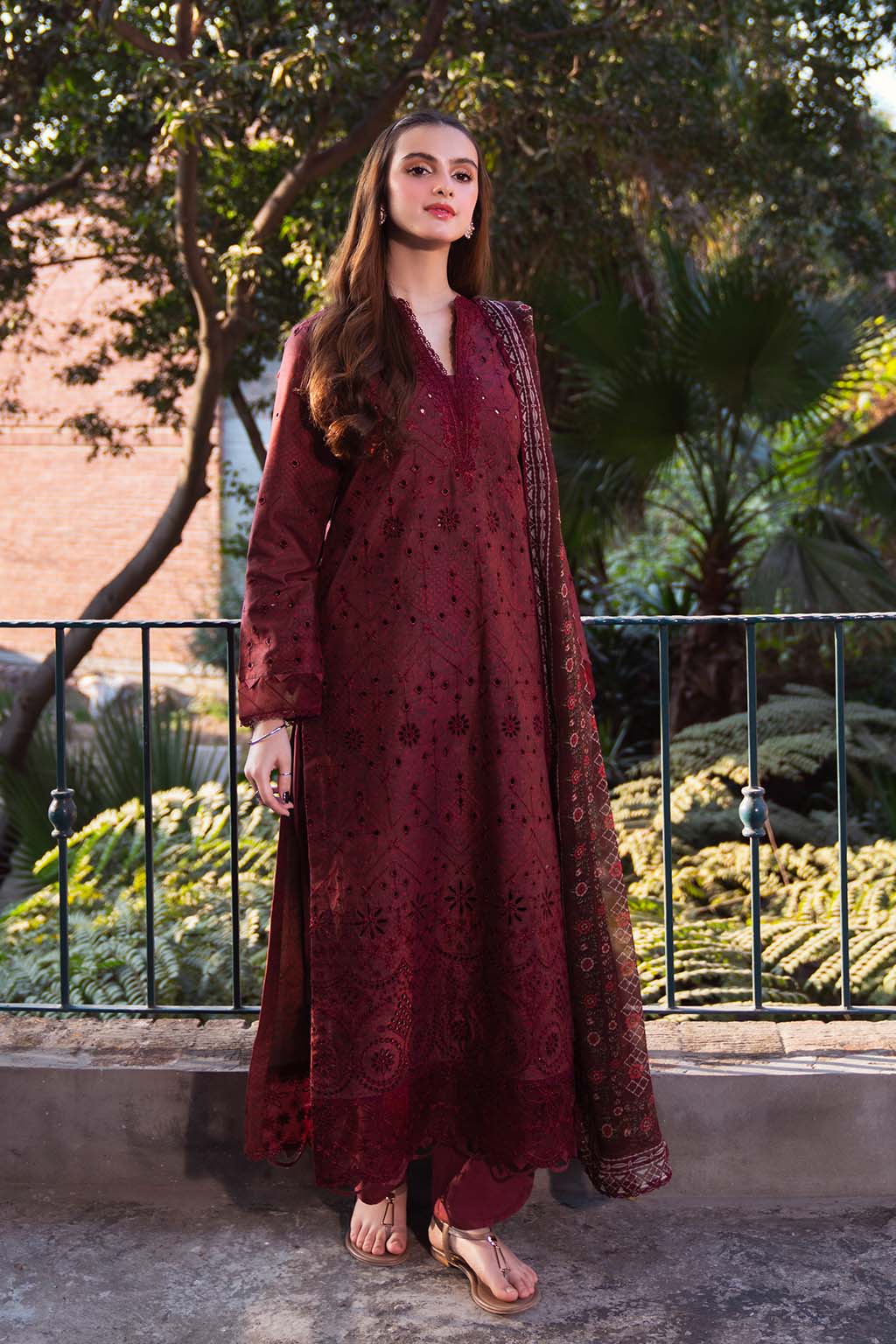 Neeshay | Summer Lines Printkari 25 | GARNET -  Neeshay Ladies Clothes - Original Designer Dress - House of Maryam