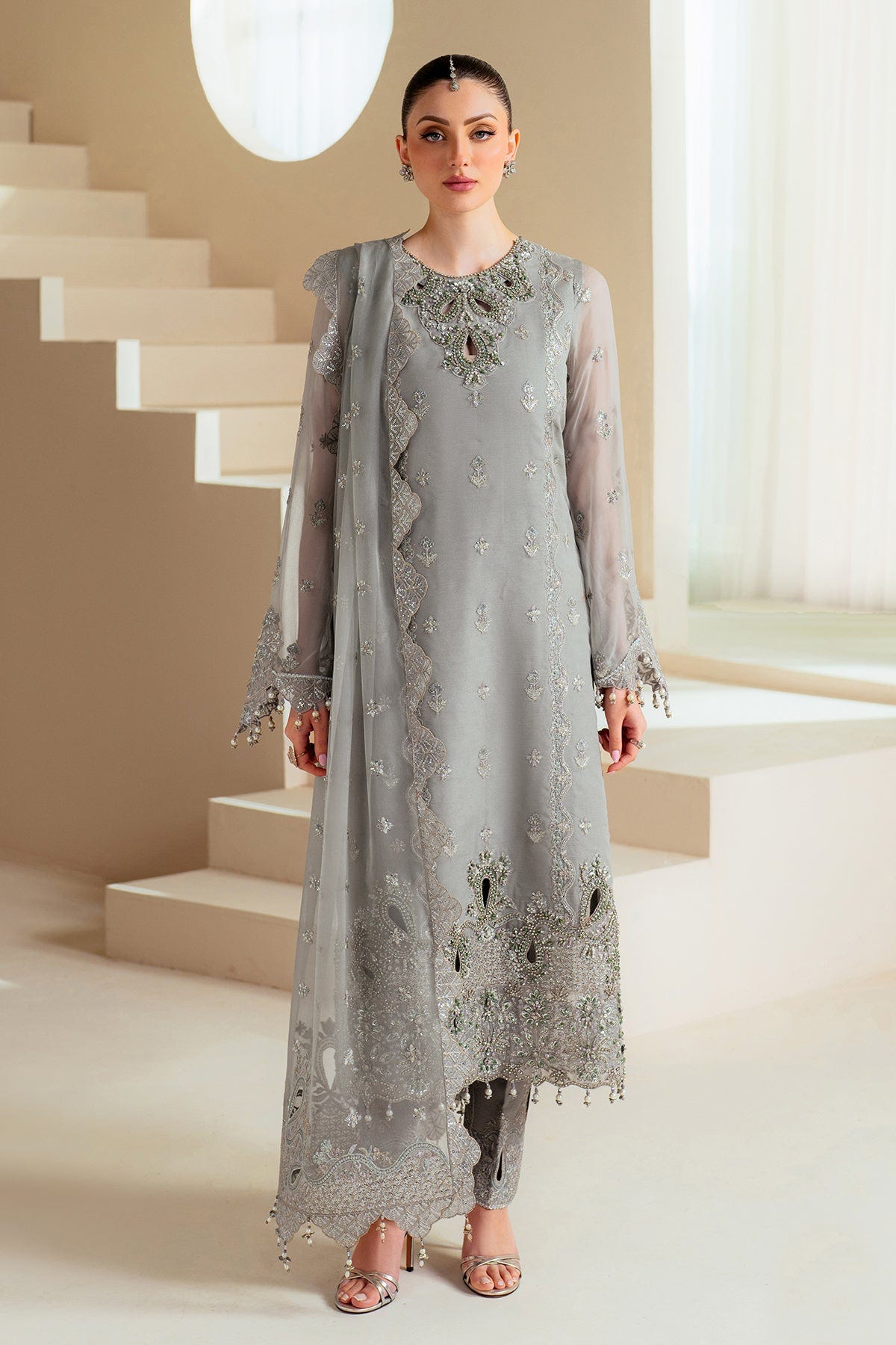 Alizeh | Aymal Chiffon | AF-BHM-4046-Ahvi -  Alizeh Ladies Clothes - Original Designer Dress - House of Maryam