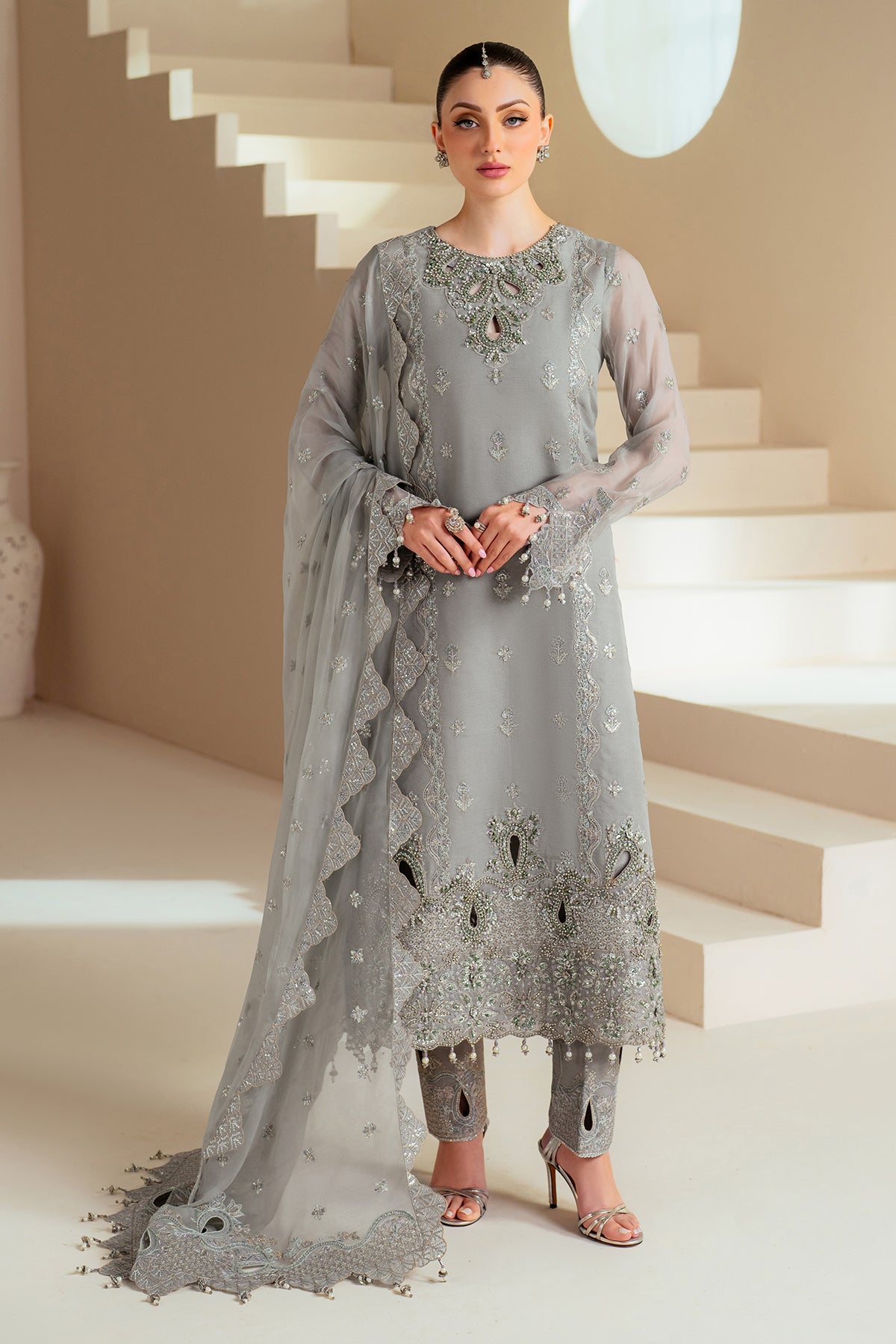 Alizeh | Aymal Chiffon | AF-BHM-4046-Ahvi -  Alizeh Ladies Clothes - Original Designer Dress - House of Maryam