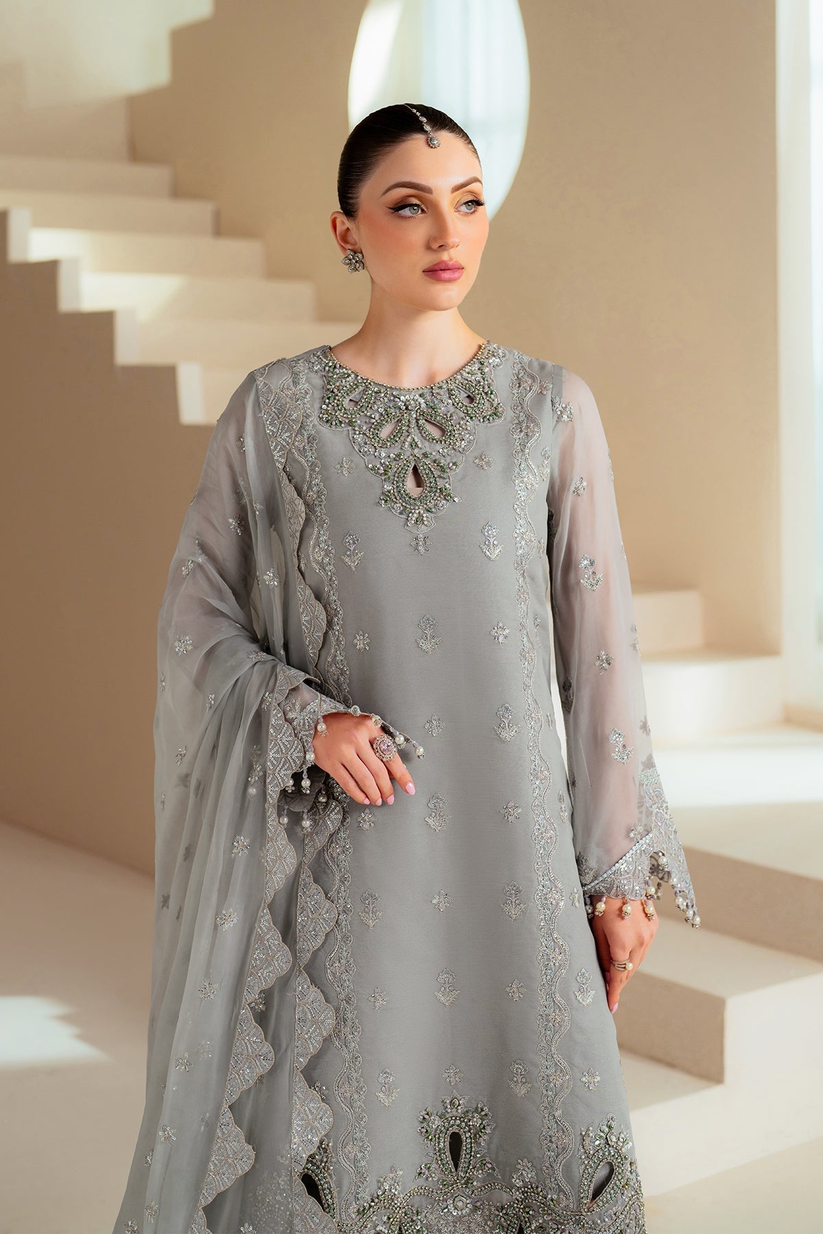 Alizeh | Aymal Chiffon | AF-BHM-4046-Ahvi -  Alizeh Ladies Clothes - Original Designer Dress - House of Maryam