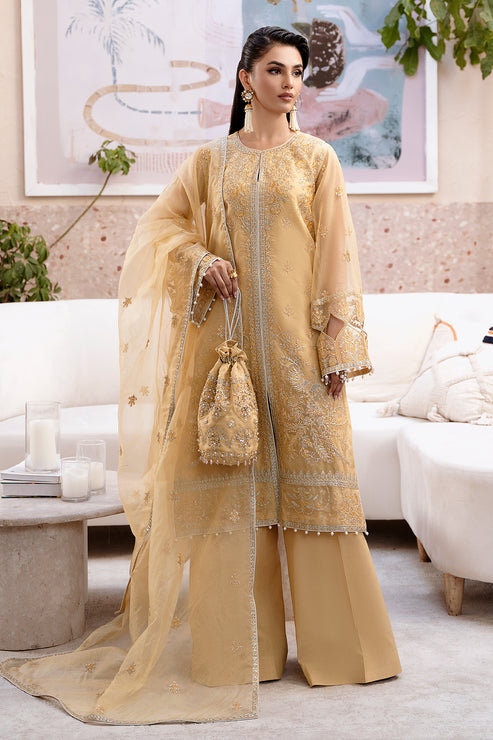 Zarposh | Elara Formals | Zard -  Zarposh Formal - Original Designer Dress - House of Maryam