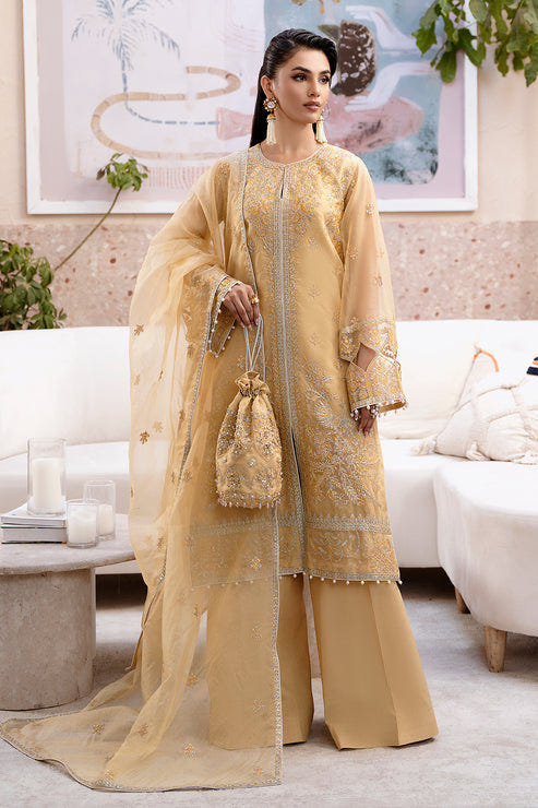 Zarposh | Elara Formals | Zard -  Zarposh Formal - Original Designer Dress - House of Maryam