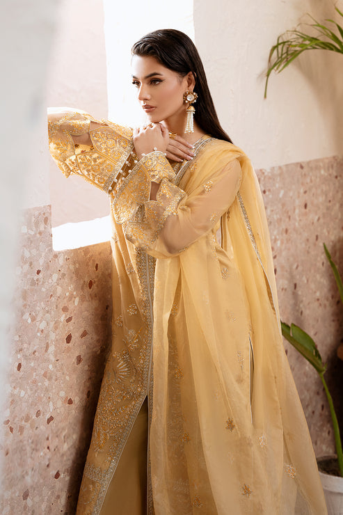 Zarposh | Elara Formals | Zard -  Zarposh Formal - Original Designer Dress - House of Maryam