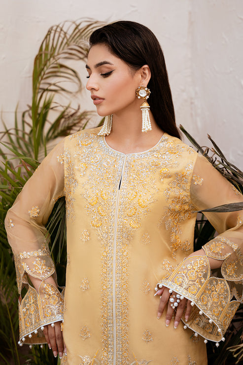 Zarposh | Elara Formals | Zard -  Zarposh Formal - Original Designer Dress - House of Maryam