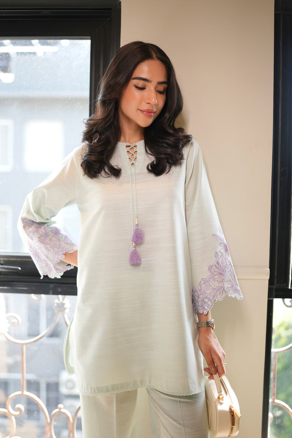 Sahar | Pret Essentials Winter 25 |  Ocean Mist-3