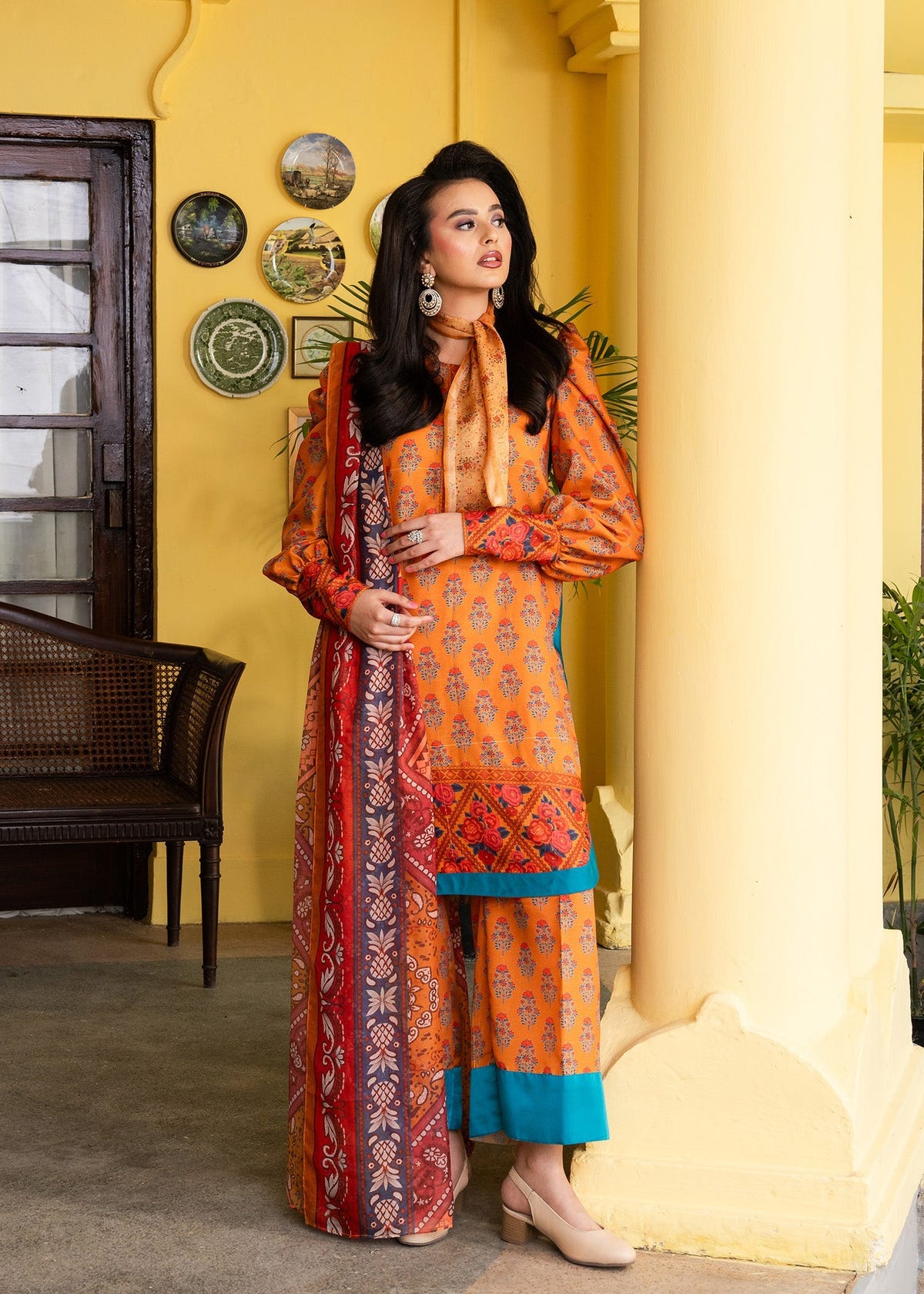 Maria Osama Khan | Retro Lawn 25 | Nehr -  Maria Osama Khan Ladies Clothes - Original Designer Dress - House of Maryam