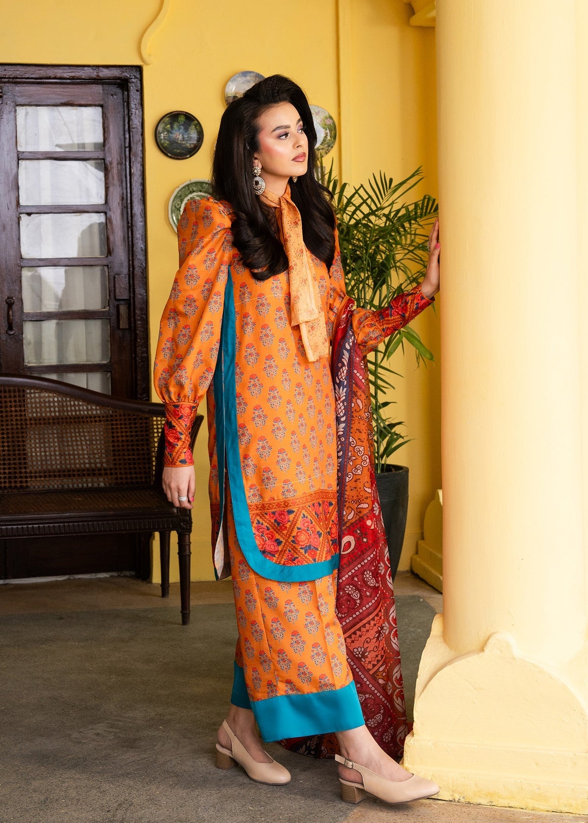 Maria Osama Khan | Retro Lawn 25 | Nehr -  Maria Osama Khan Ladies Clothes - Original Designer Dress - House of Maryam