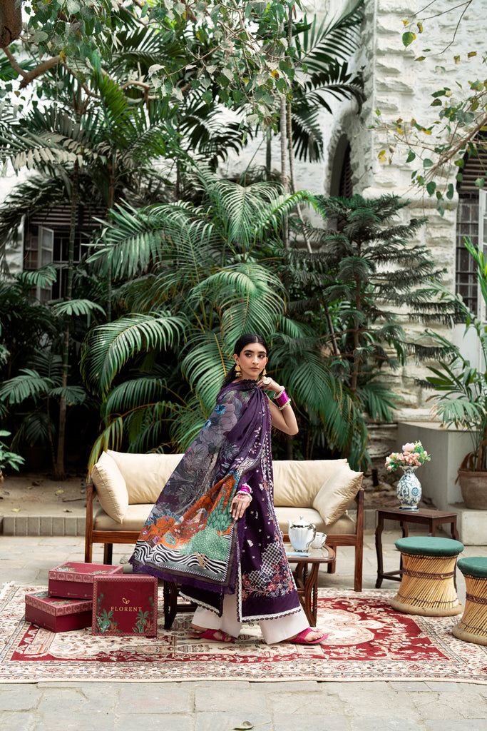 Florent | Eid Edits Luxury Lawn | FEE - 1A -  Florent Ladies Clothes - Original Designer Dress - House of Maryam