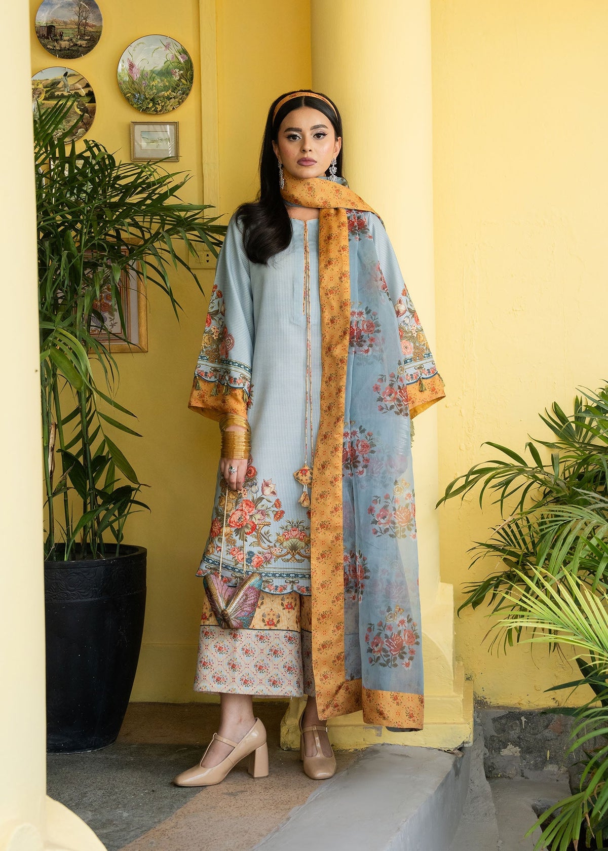 Maria Osama Khan | Retro Lawn 25 | Sama -  Maria Osama Khan Ladies Clothes - Original Designer Dress - House of Maryam