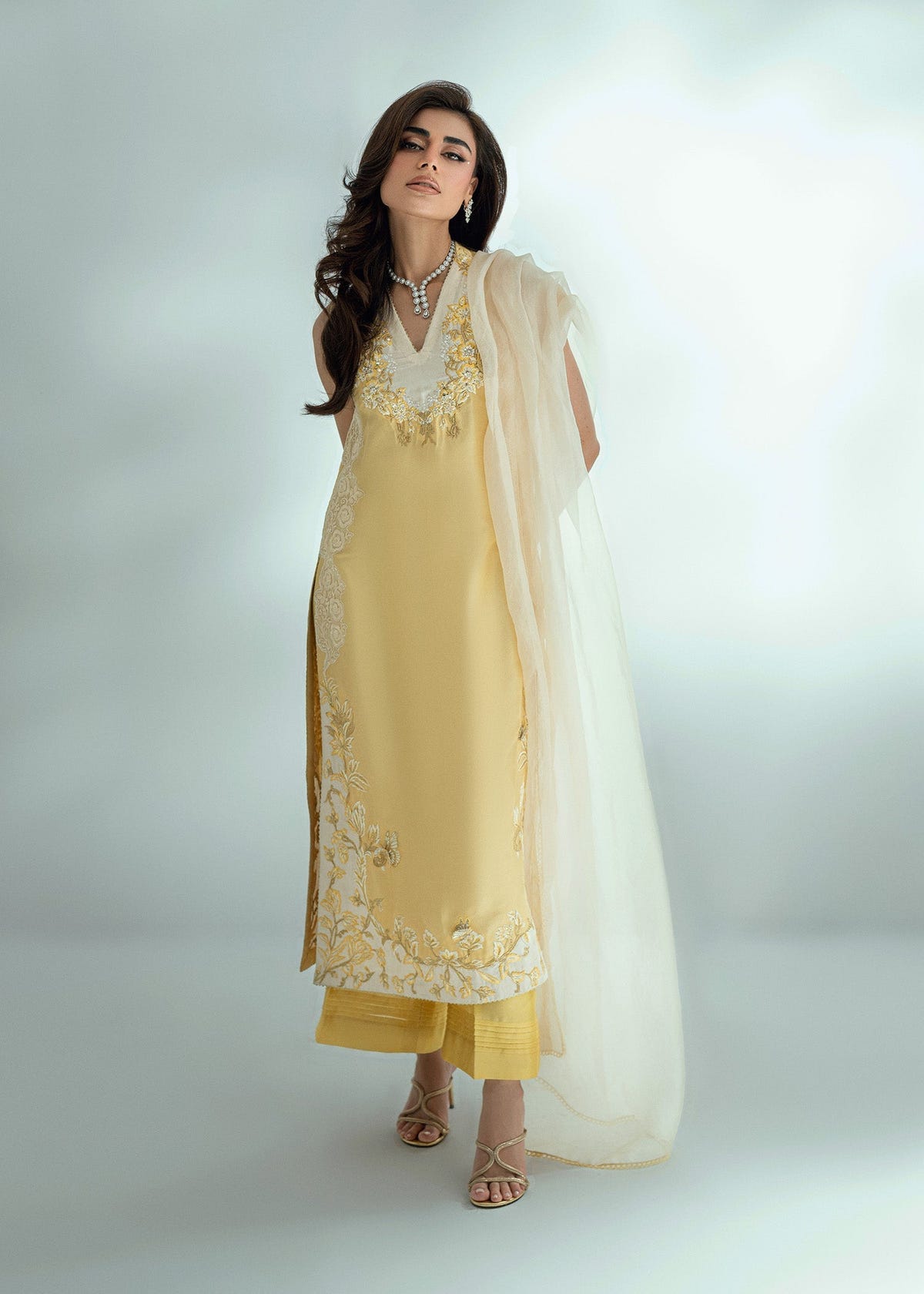 Umsha | Soiree De Rose | Golden Whisper -  Umsha Ladies Clothes - Original Designer Dress - House of Maryam