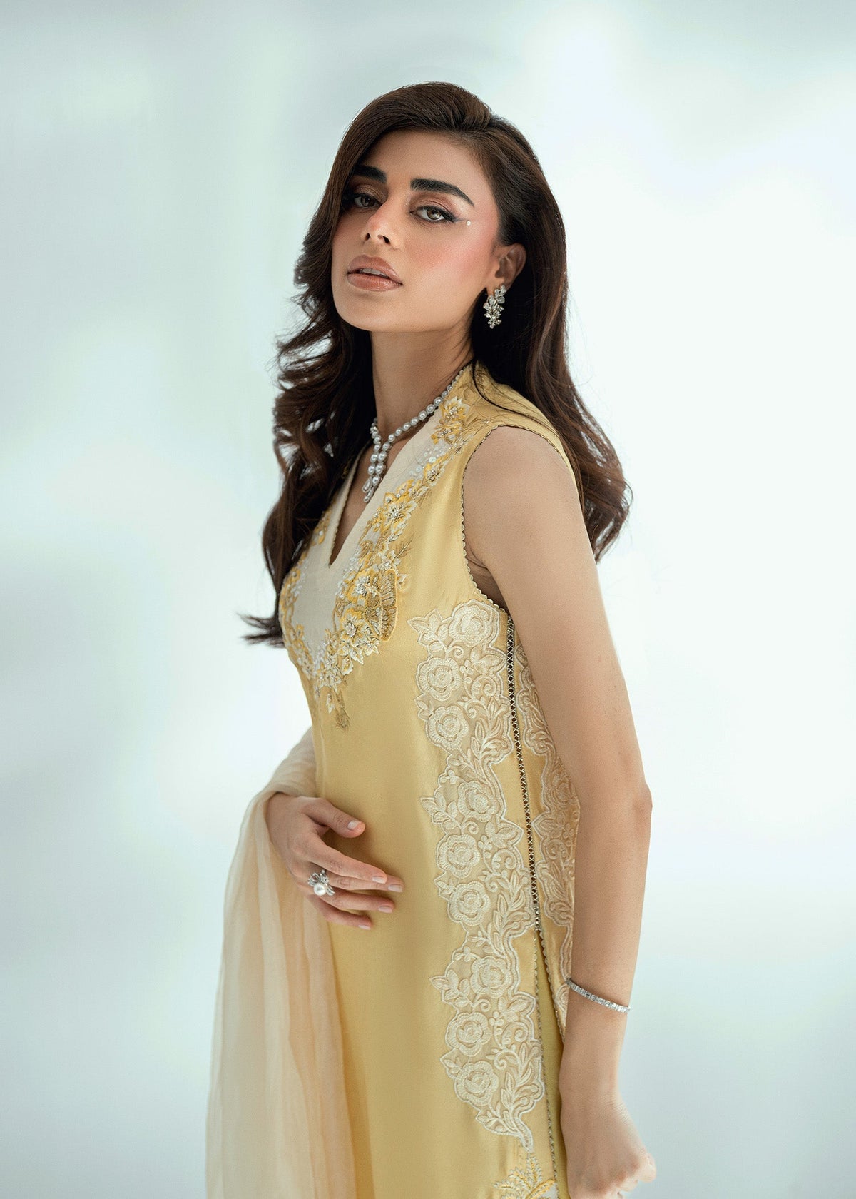 Umsha | Soiree De Rose | Golden Whisper -  Umsha Ladies Clothes - Original Designer Dress - House of Maryam