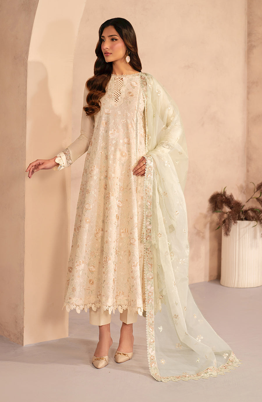 Zarif | Summer Lawn 25 |UNST-LWN-01 DAHEER -  Zarif Ladies Clothes - Original Designer Dress - House of Maryam