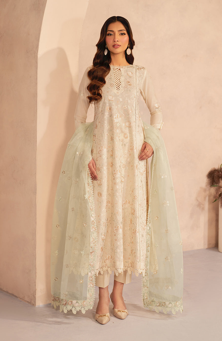 Zarif | Summer Lawn 25 |UNST-LWN-01 DAHEER -  Zarif Ladies Clothes - Original Designer Dress - House of Maryam