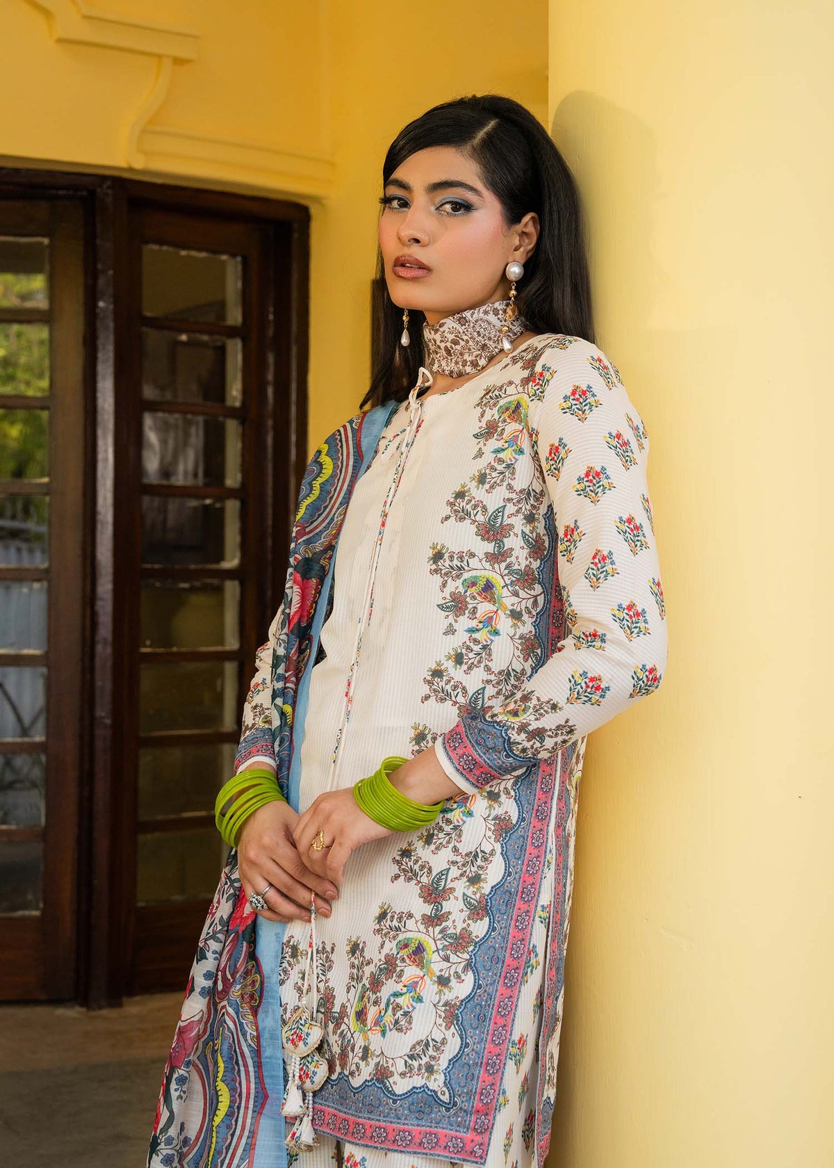 Maria Osama Khan | Retro Lawn 25 | Jasmine -  Maria Osama Khan Ladies Clothes - Original Designer Dress - House of Maryam