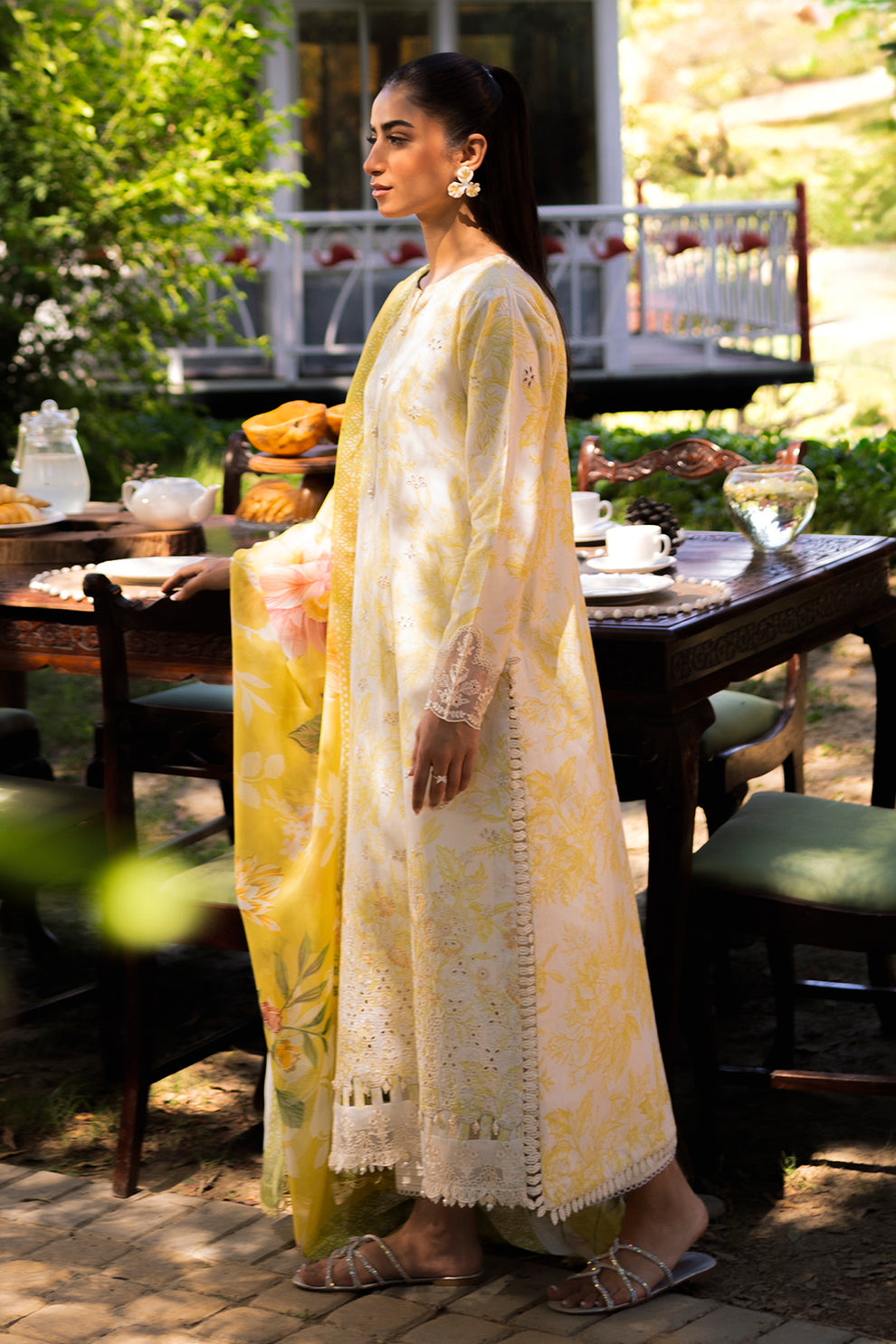 Neeshay | Summer Lines Printkari | SUNSPLASH -  Afrozeh Luxury - Original Designer Dress - House of Maryam