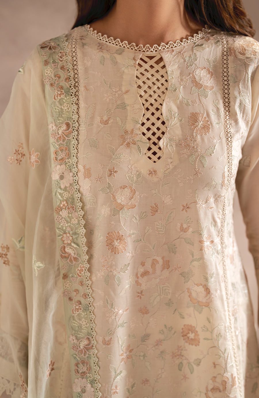 Zarif | Summer Lawn 25 |UNST-LWN-01 DAHEER -  Zarif Ladies Clothes - Original Designer Dress - House of Maryam