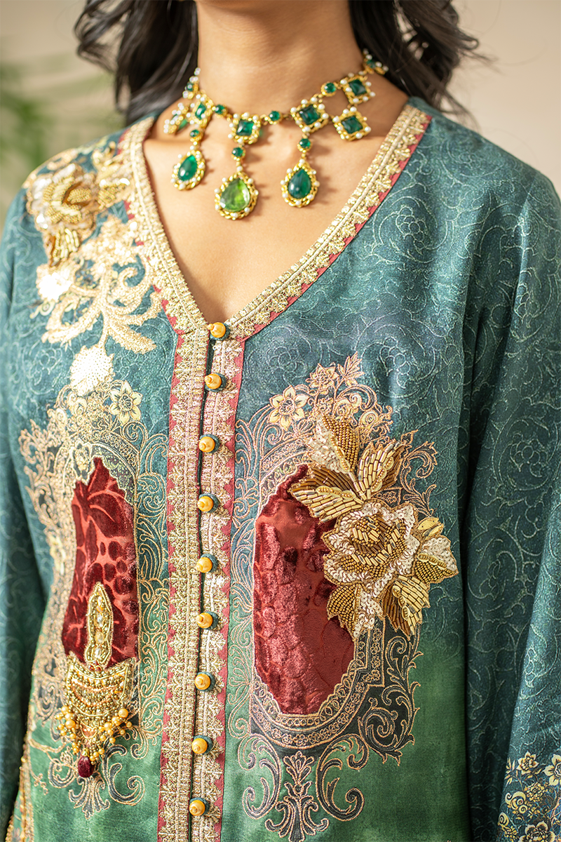 Shamaeel Ansari | Heritage Mist | Emerald Mist-5