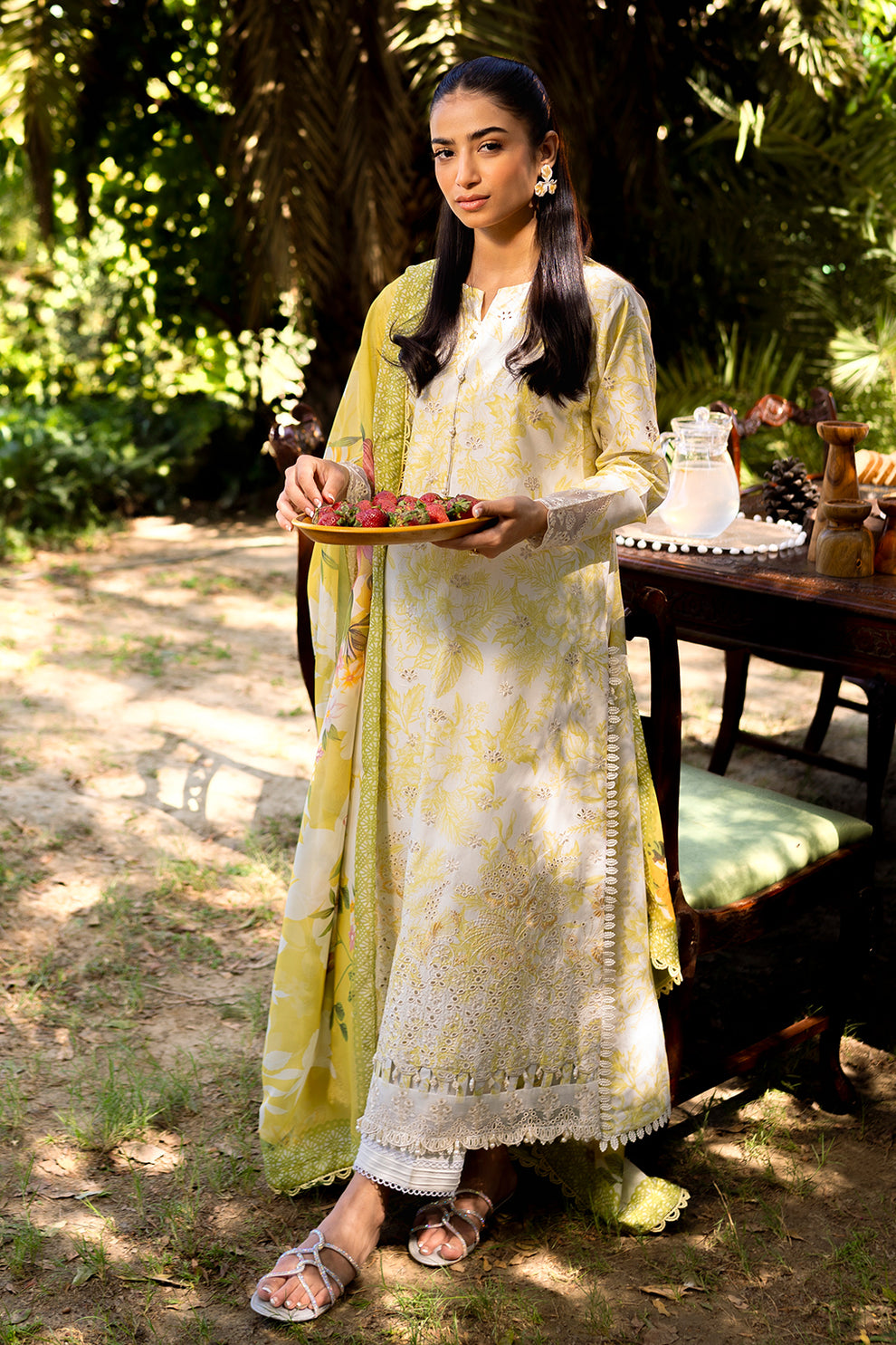 Neeshay | Summer Lines Printkari | SUNSPLASH -  Afrozeh Luxury - Original Designer Dress - House of Maryam