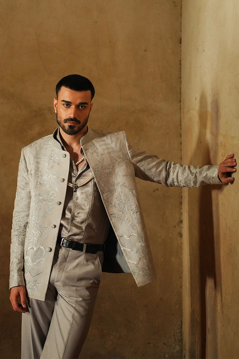 Republic By Omar Farooq | Bandhgala Suit | "Jafar" Prince Jacket -  Republic by Omar Farooq Bandhgala Suit - Original Designer Dress - House of Maryam