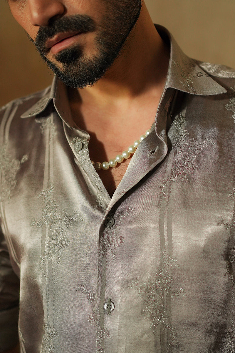 Republic By Omar Farooq | Bandhgala Suit | "Jafar" Shirt -  Republic by Omar Farooq Bandhgala Suit - Original Designer Dress - House of Maryam