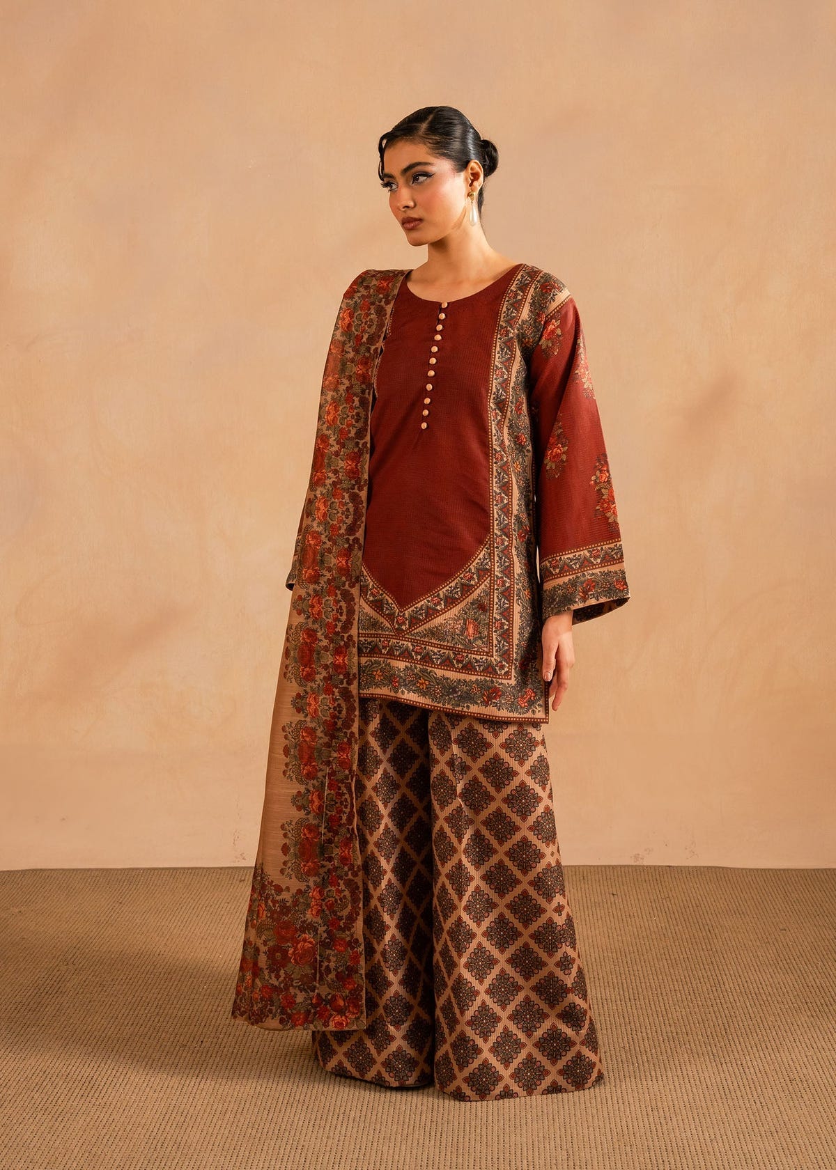Maria Osama Khan | Retro Lawn 25 | Berra -  Maria Osama Khan Ladies Clothes - Original Designer Dress - House of Maryam