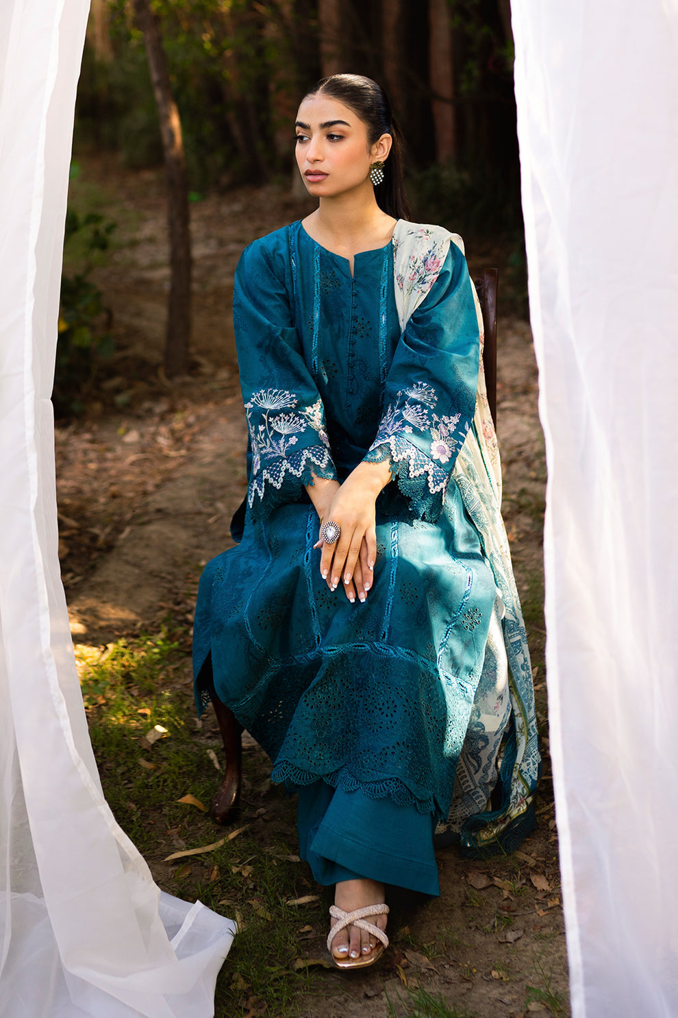 Neeshay | Summer Lines Printkari | LAGOON -  Neeshay Luxury - Original Designer Dress - House of Maryam