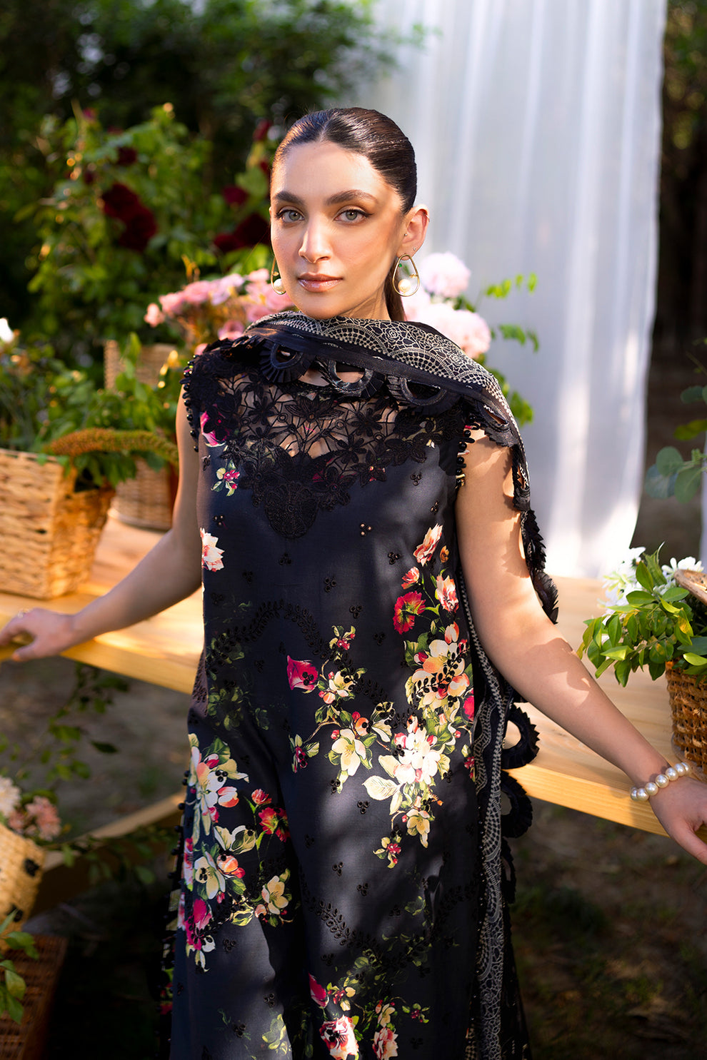 Neeshay | Summer Lines Printkari | OLIVINE -  Neeshay Luxury - Original Designer Dress - House of Maryam