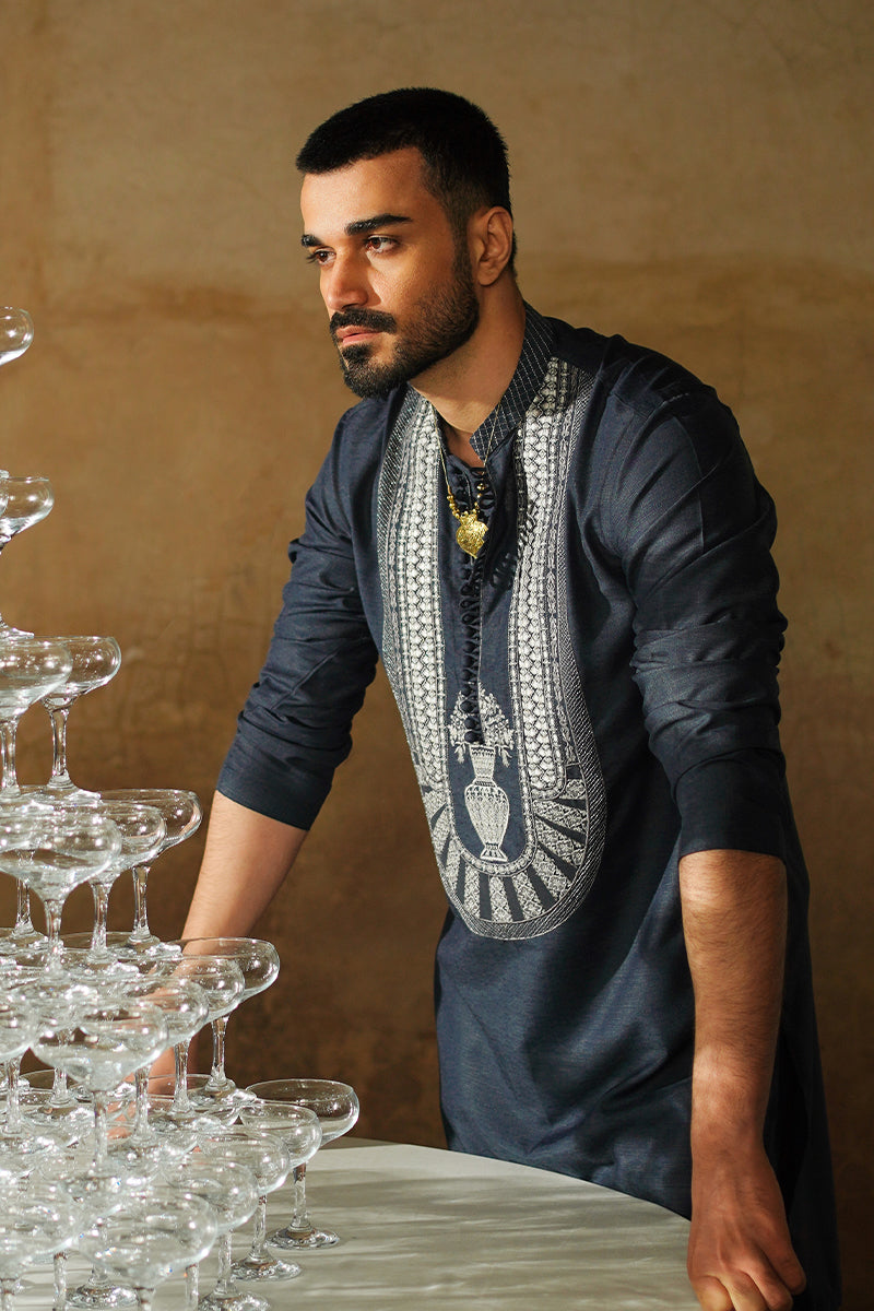 Republic By Omar Farooq | Luxury Rtw | "Ishaan" Kurta Pajama -  Republic by Omar Farooq Luxury RTW - Original Designer Dress - House of Maryam