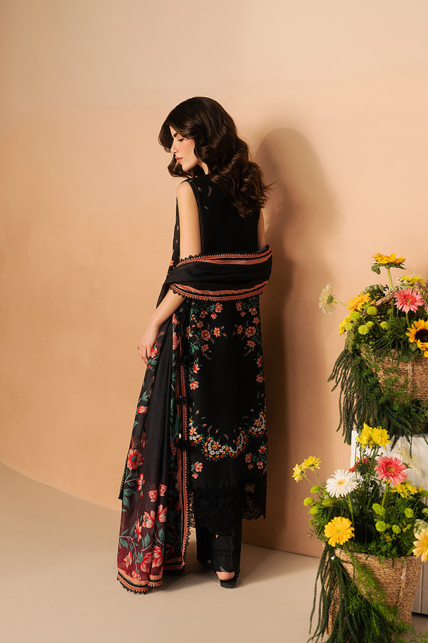 Afrozeh Nightlure black embroidered lawn suit, photo 2