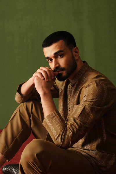 Republic By Omar Farooq | Luxury Rtw | "Usher" Kurta Pajama -  Republic by Omar Farooq Luxury RTW - Original Designer Dress - House of Maryam