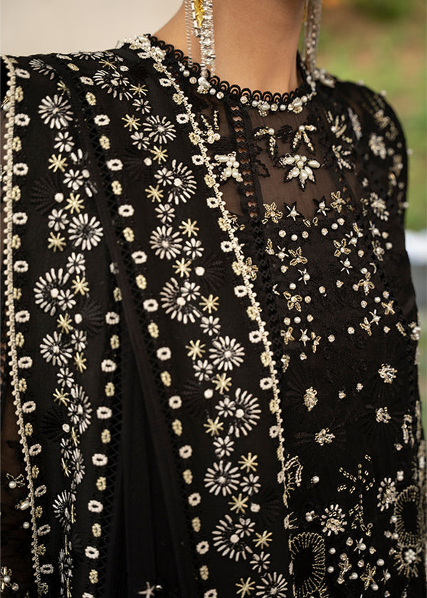 Suffuse Aliyyah black and off white organza shirt and sharara, photo 4
