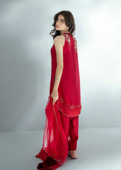 Umsha | Soiree De Rose | Scarlet Smile -  Umsha Ladies Clothes - Original Designer Dress - House of Maryam