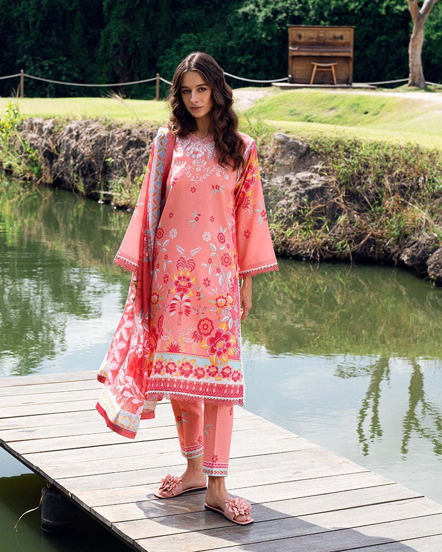 Roheenaz | Garden Veal Printed Lawn 25 | Berry Glint -  Roheenaz Ladies Clothes - Original Designer Dress - House of Maryam