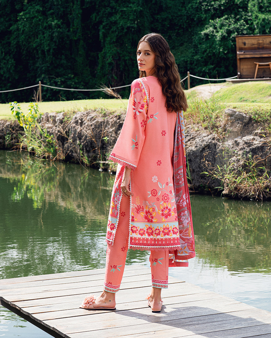 Roheenaz | Garden Veal Printed Lawn 25 | Berry Glint -  Roheenaz Ladies Clothes - Original Designer Dress - House of Maryam