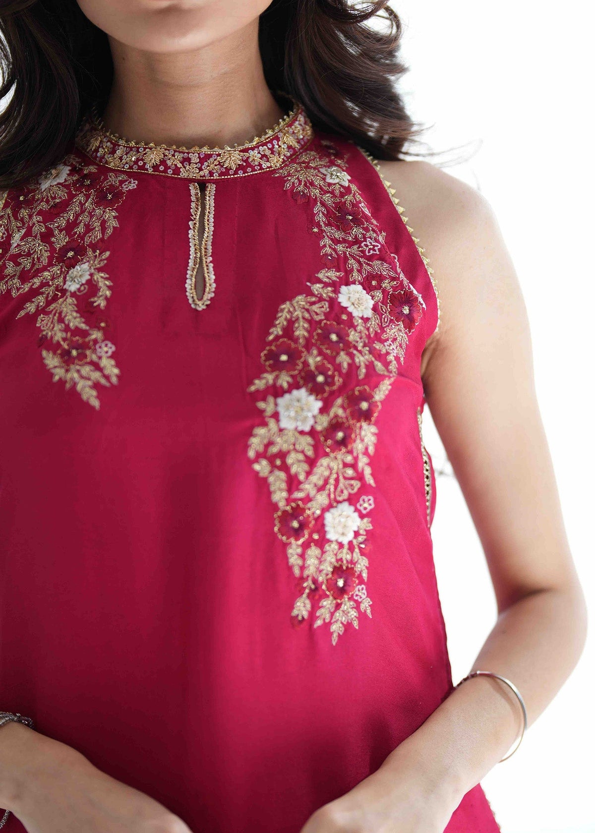 Umsha | Soiree De Rose | Scarlet Smile -  Umsha Ladies Clothes - Original Designer Dress - House of Maryam
