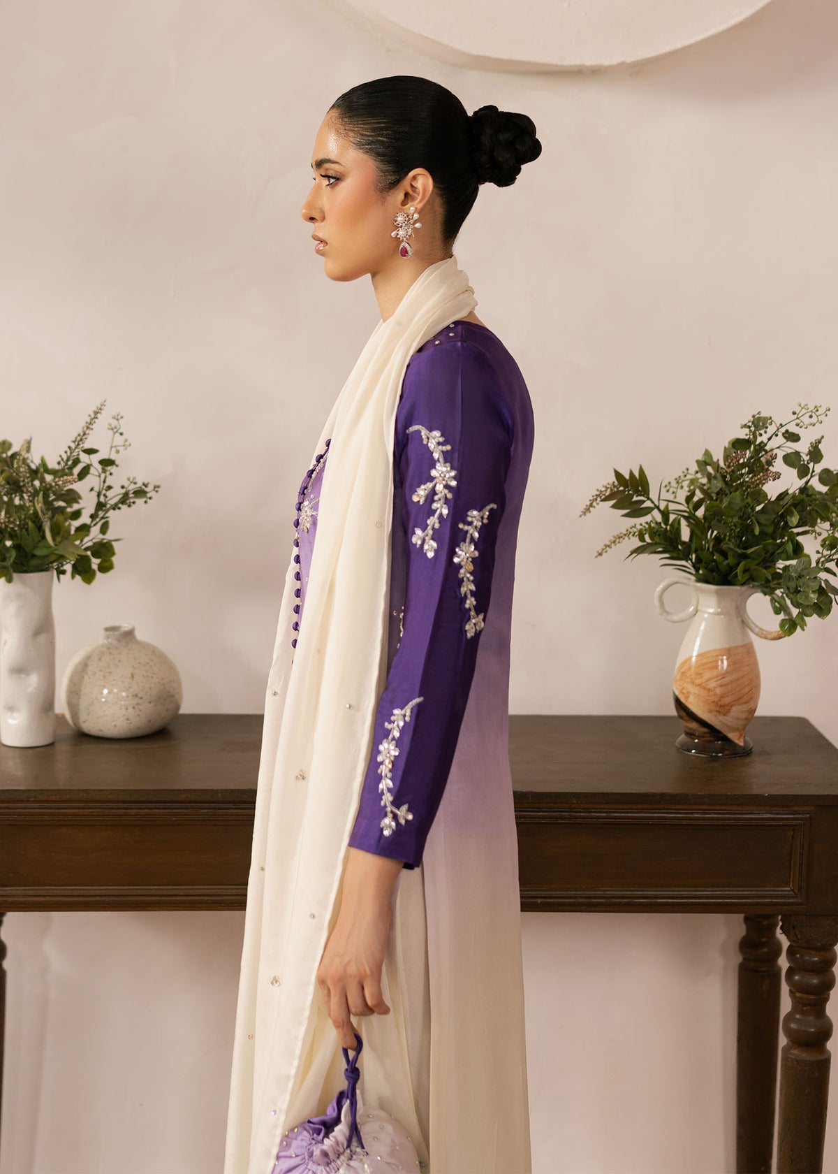Dastoor | Rania Luxury Pret 25 | Purple Ombre -  Dastoor Ladies Clothes - Original Designer Dress - House of Maryam
