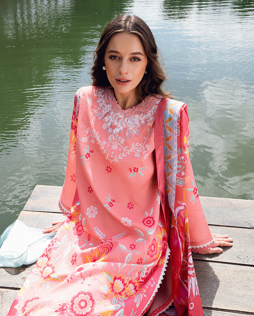 Roheenaz | Garden Veal Printed Lawn 25 | Berry Glint -  Roheenaz Ladies Clothes - Original Designer Dress - House of Maryam