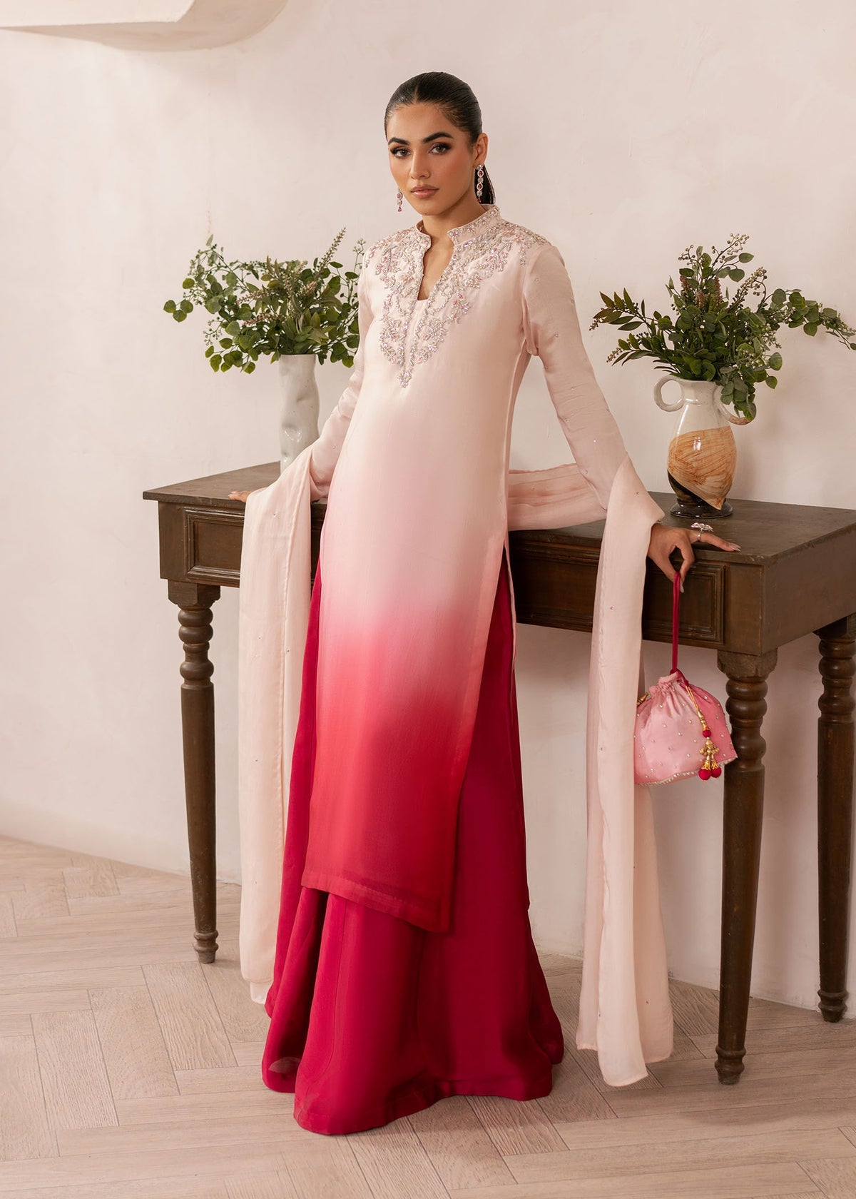 Dastoor | Rania Luxury Pret 25 | Coral -  Dastoor Ladies Clothes - Original Designer Dress - House of Maryam