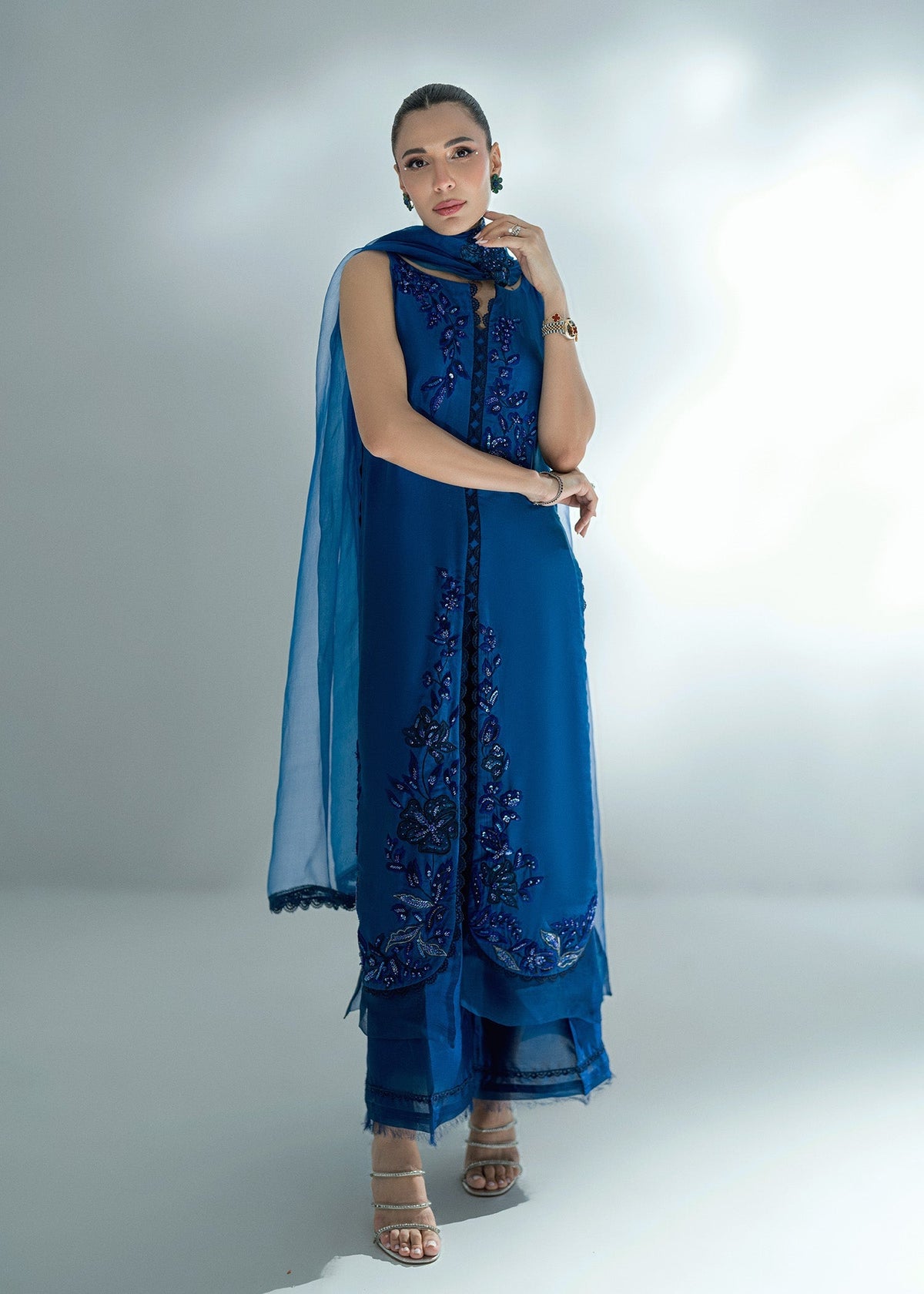 Umsha | Soiree De Rose | Celestial Veil -  Umsha Ladies Clothes - Original Designer Dress - House of Maryam