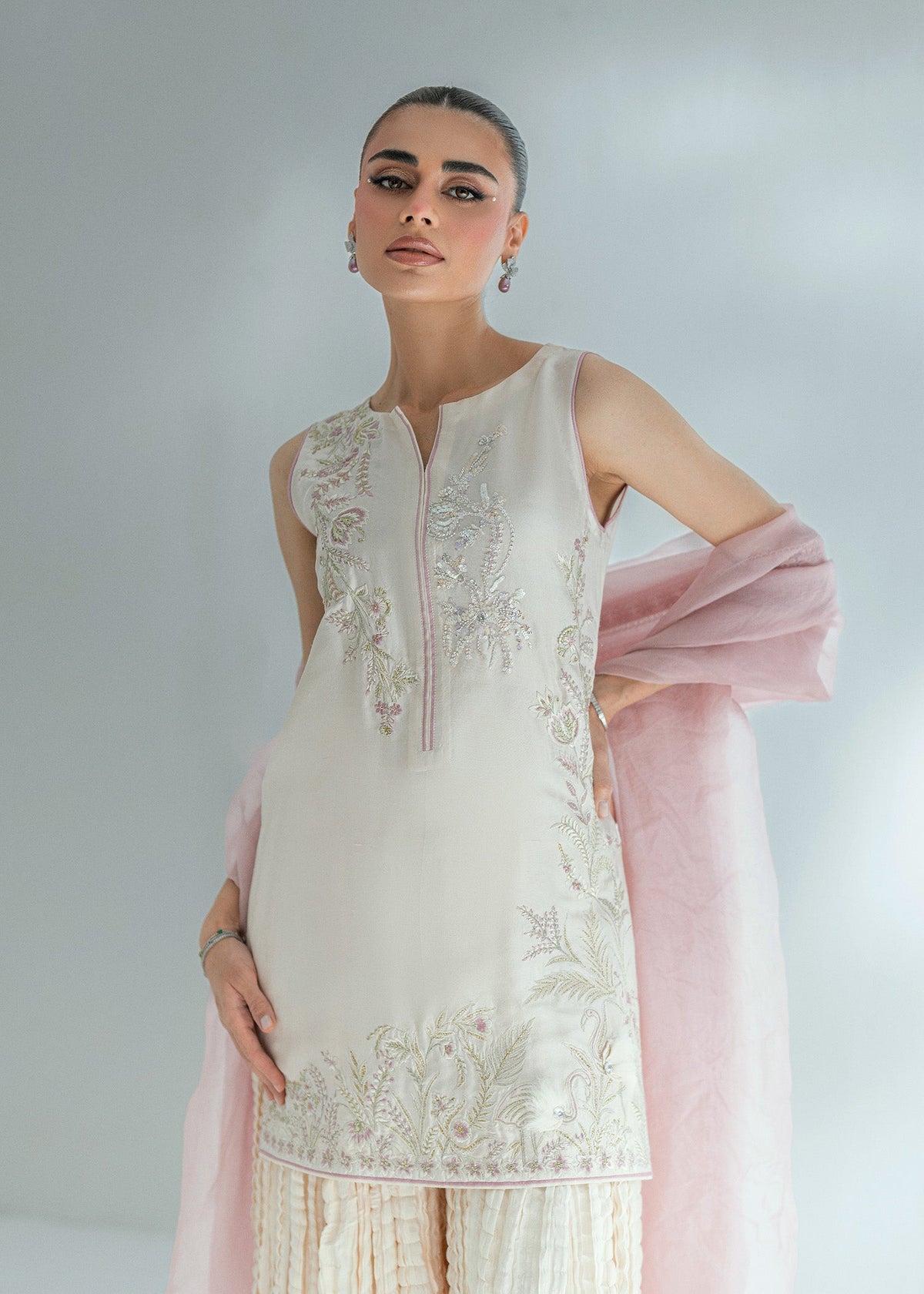 Umsha | Soiree De Rose | Ivory Ember -  Umsha Ladies Clothes - Original Designer Dress - House of Maryam