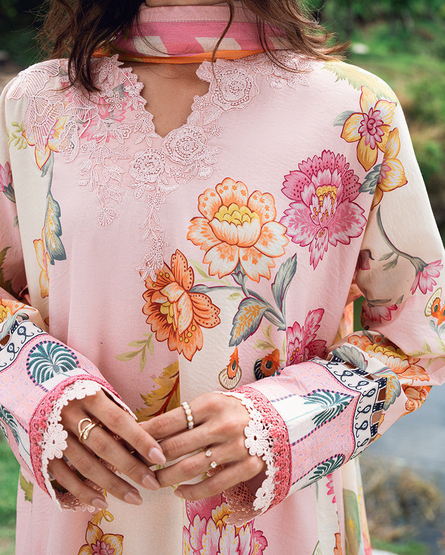 Roheenaz | Garden Veal Printed Lawn 25 |Wildflower fluff -  Roheenaz Ladies Clothes - Original Designer Dress - House of Maryam