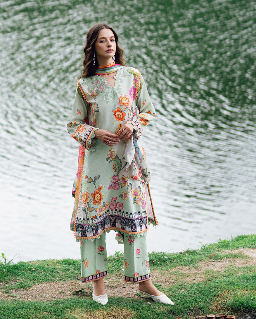 Roheenaz | Garden Veal Printed Lawn 25 | Crimson Whisper -  Roheenaz Ladies Clothes - Original Designer Dress - House of Maryam