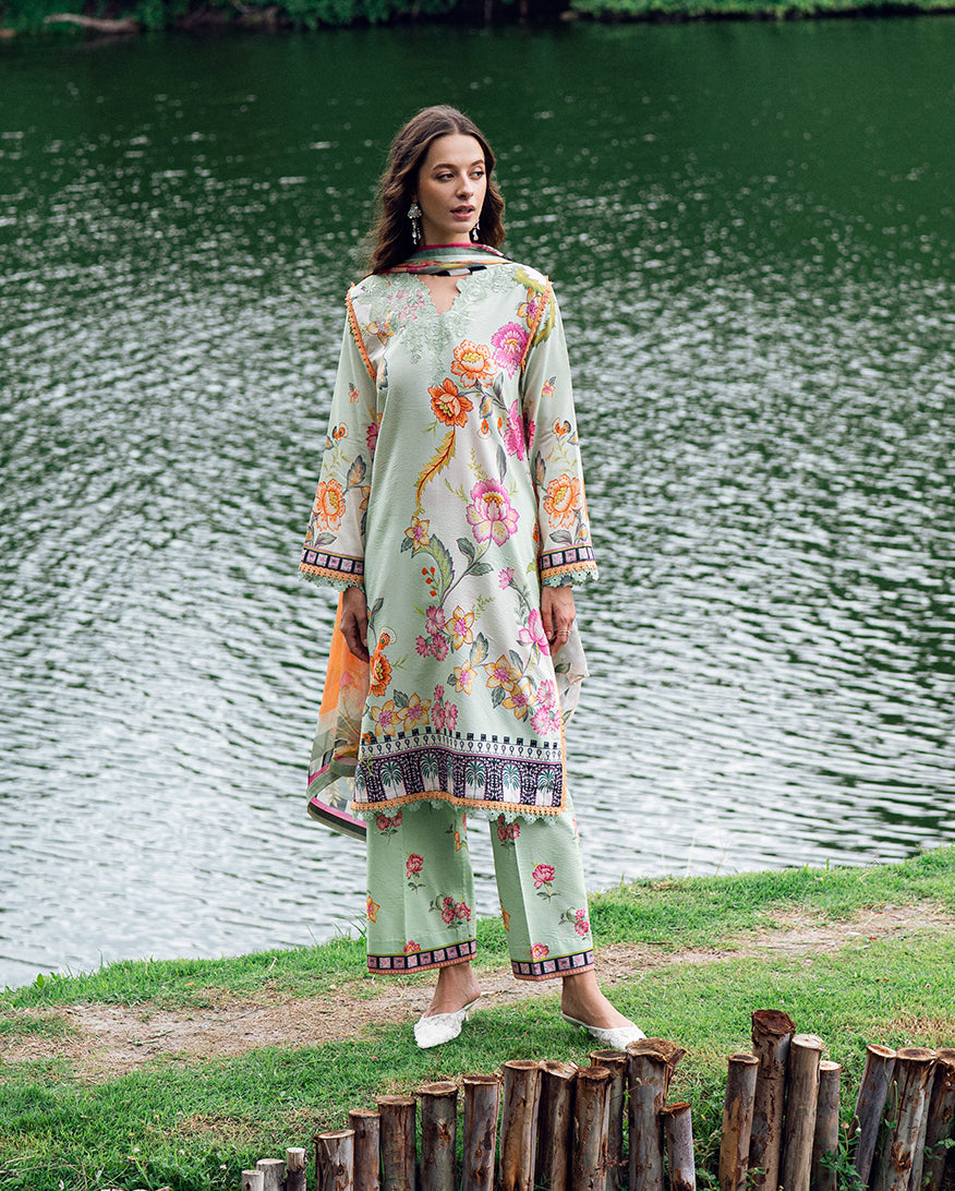 Roheenaz | Garden Veal Printed Lawn 25 | Crimson Whisper -  Roheenaz Ladies Clothes - Original Designer Dress - House of Maryam