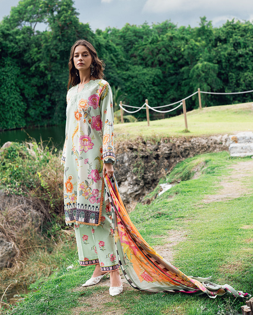 Roheenaz | Garden Veal Printed Lawn 25 | Crimson Whisper -  Roheenaz Ladies Clothes - Original Designer Dress - House of Maryam