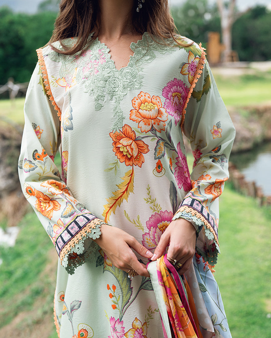 Roheenaz | Garden Veal Printed Lawn 25 | Crimson Whisper -  Roheenaz Ladies Clothes - Original Designer Dress - House of Maryam